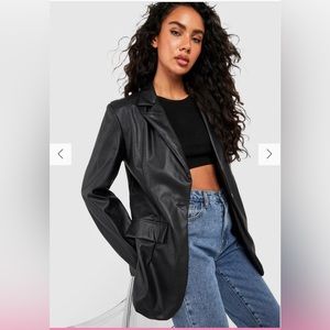 PU Fitted Blazer